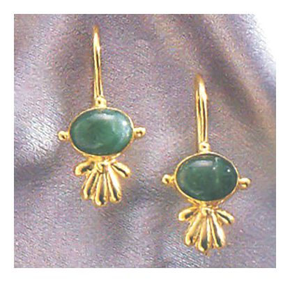 Emerald Tassel Earrings