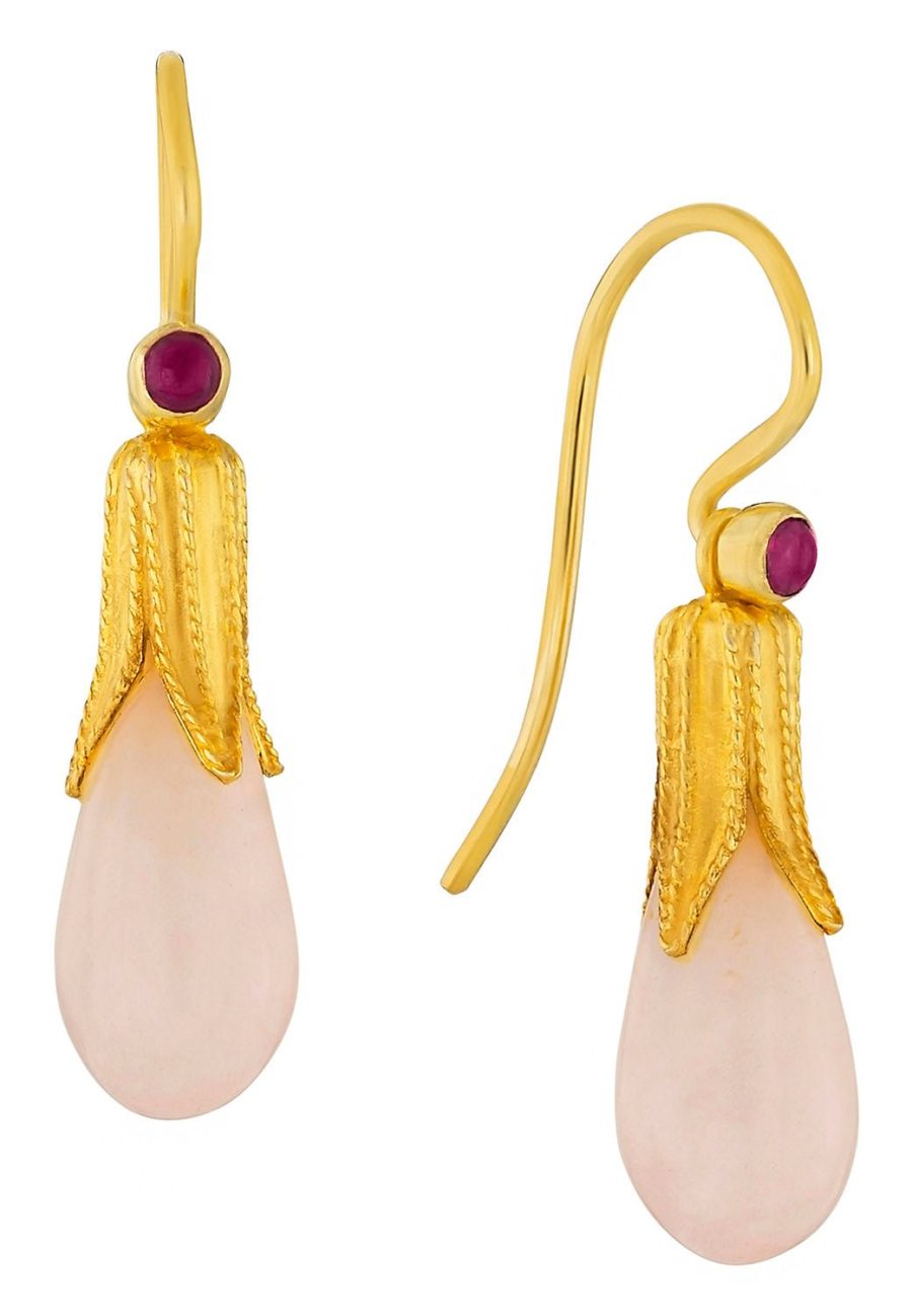 Jane Eyre Rose Quartz Earrings