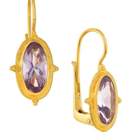 Lewis Carroll Amethyst Earrings