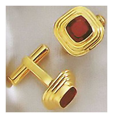 Victorian Garnet Temple Cufflinks