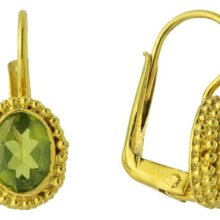 Victorian Oval Peridot Earring